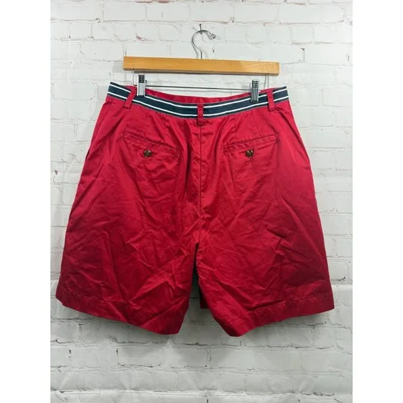 Liz Claiborne Shorts Womens Size 14 Red Nautical High Waisted Preppy Casual - Picture 2 of 8